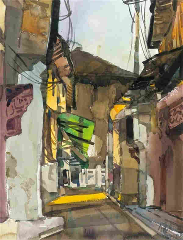 江健文风景水彩插画作品欣赏