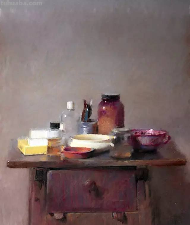 色粉画，却画出了油画的质感，我服