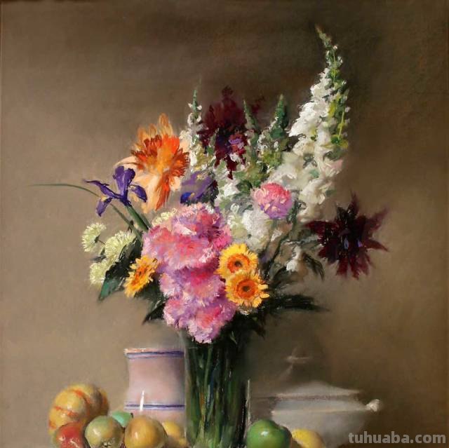 色粉画，却画出了油画的质感，我服