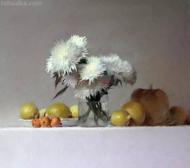 色粉画，却画出了油画的质感，我服