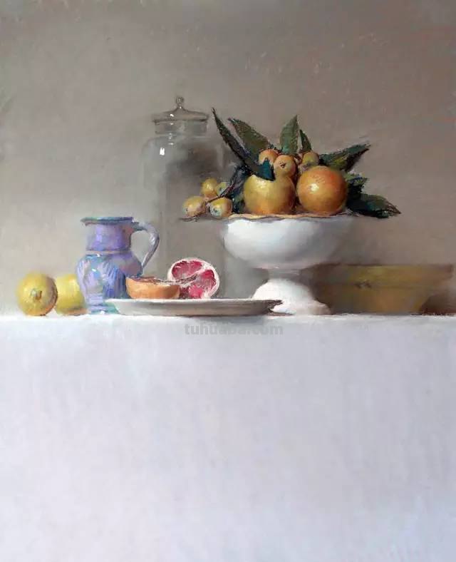 色粉画，却画出了油画的质感，我服