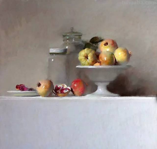 色粉画，却画出了油画的质感，我服