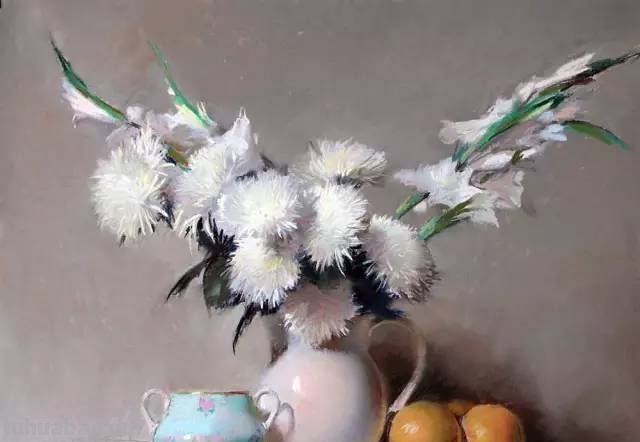 色粉画，却画出了油画的质感，我服