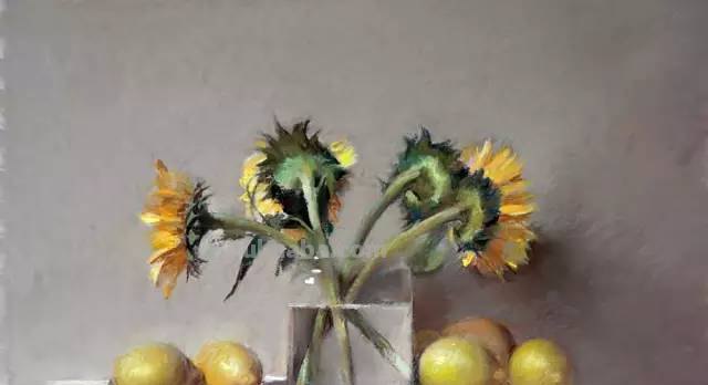 色粉画，却画出了油画的质感，我服