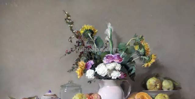 色粉画，却画出了油画的质感，我服