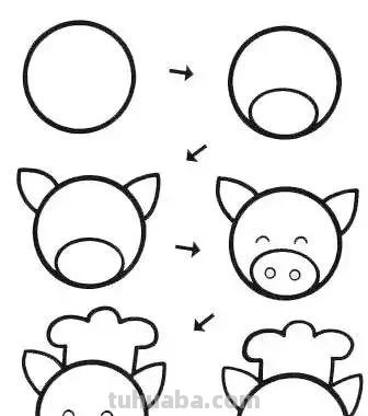 45个可爱简笔画教程，超级实用的素材！（建议收藏）