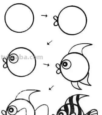 45个可爱简笔画教程，超级实用的素材！（建议收藏）