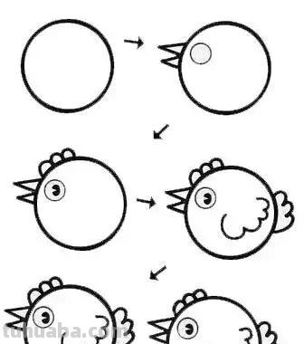 45个可爱简笔画教程，超级实用的素材！（建议收藏）