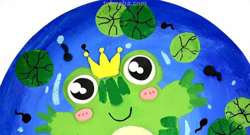 儿童画教程｜幼儿水粉画课程《池塘里的小青蛙》