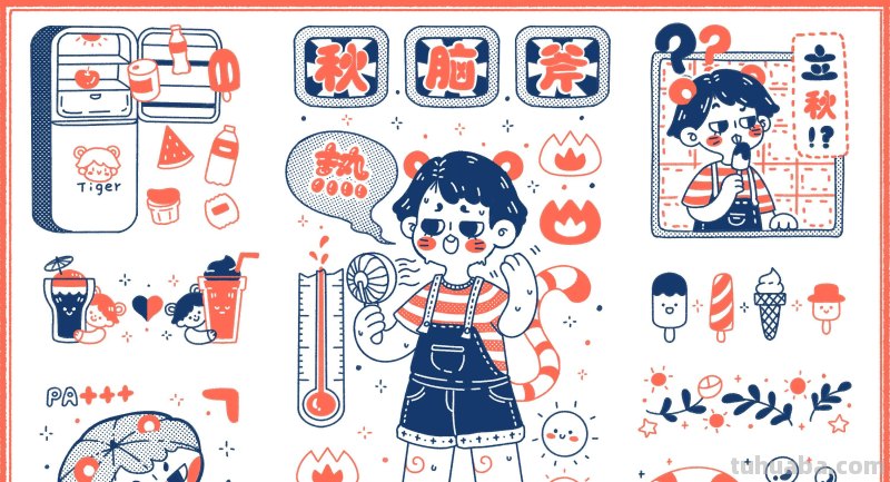 插画壁纸-可可爱爱的简笔画合集~