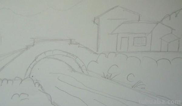 铅笔速写风景铅笔速写风景画