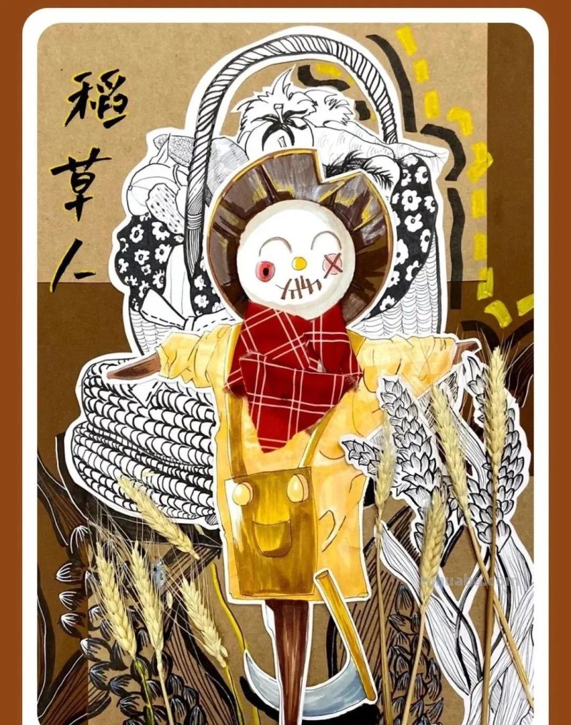 17张的创意美术，拼贴、黑白装饰画、水粉、不收藏可惜了！