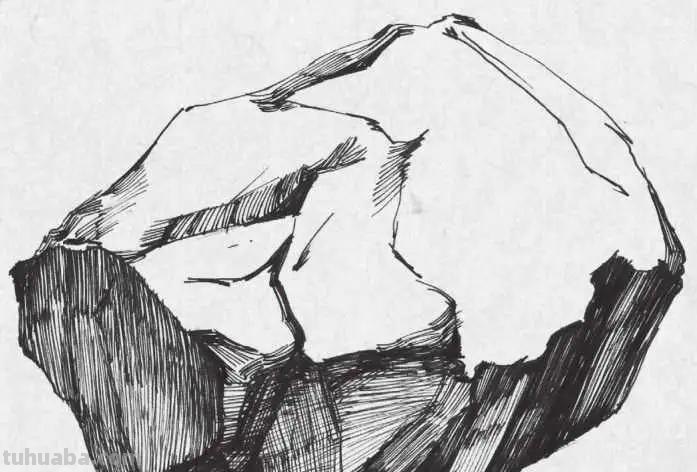 石头的速写石头的速写画法