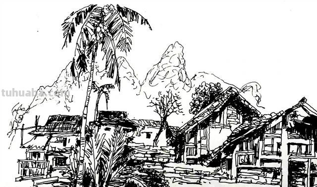 建筑速写 钢笔建筑速写钢笔画