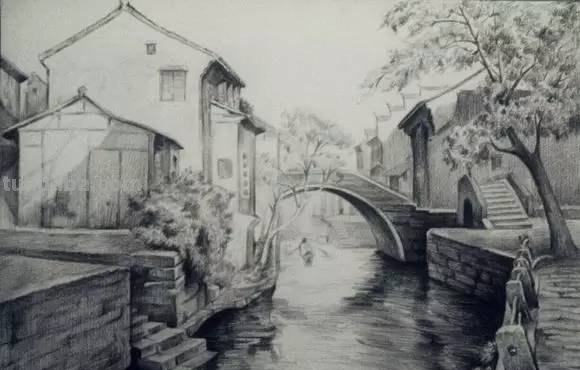 园林景观速写园林景观速写手绘图片