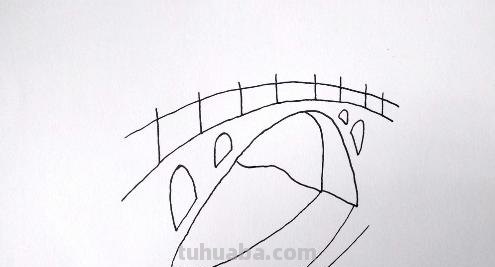 风景速写桥风景速写桥的图片