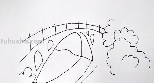 风景速写桥风景速写桥的图片