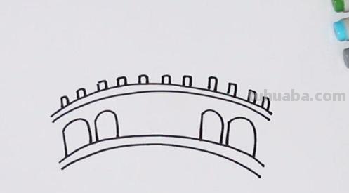 风景速写桥风景速写桥的图片