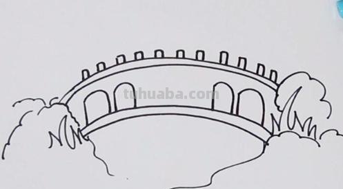 风景速写桥风景速写桥的图片