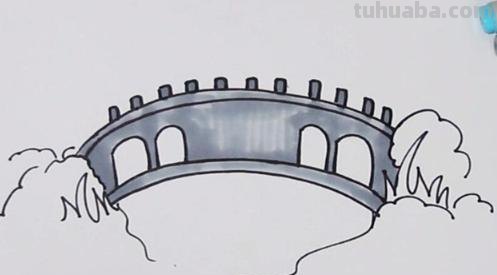 风景速写桥风景速写桥的图片