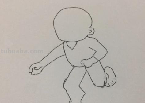 速写踢足球速写踢足球的男青年 速写踢足球速写踢足球的男青年