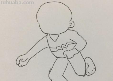 速写踢足球速写踢足球的男青年 速写踢足球速写踢足球的男青年