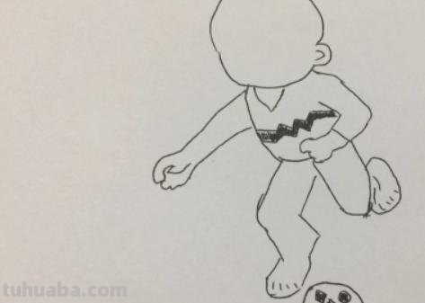 速写踢足球速写踢足球的男青年 速写踢足球速写踢足球的男青年