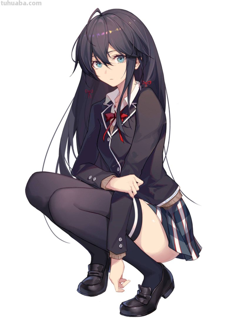 哇塞~腿又长又直！！穿上过膝袜的雪乃简直不要太迷人~|雪乃插画壁纸合集