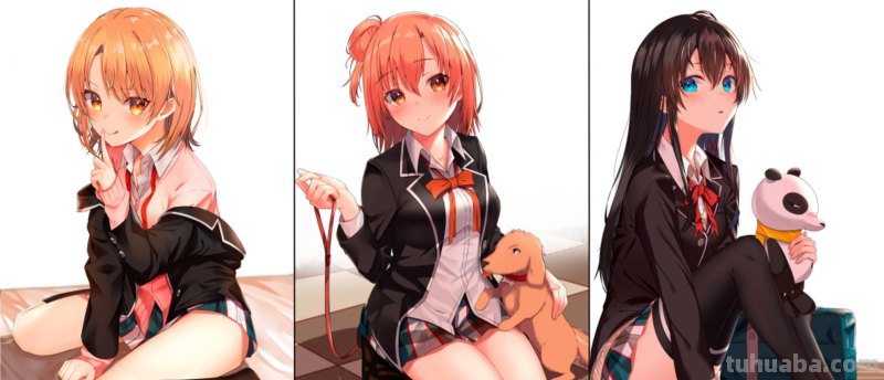 哇塞~腿又长又直！！穿上过膝袜的雪乃简直不要太迷人~|雪乃插画壁纸合集