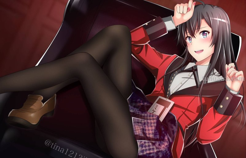 哇塞~腿又长又直！！穿上过膝袜的雪乃简直不要太迷人~|雪乃插画壁纸合集