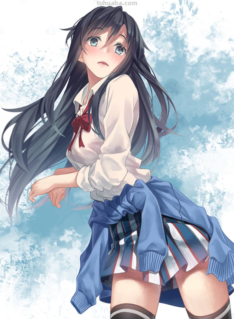 哇塞~腿又长又直！！穿上过膝袜的雪乃简直不要太迷人~|雪乃插画壁纸合集