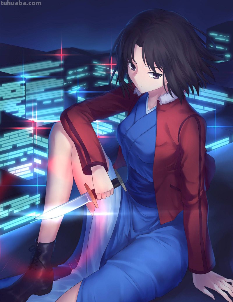 傲娇又帅气，谁能抵挡得住这么美丽的杀人狂？|《空之境界》两仪式插画壁纸合集