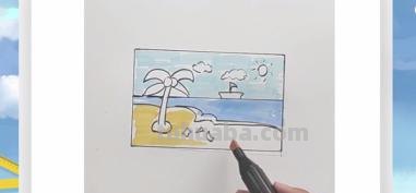 夏天的速写夏天的速写画