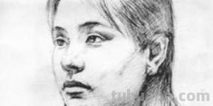 侧面速写女侧面速写女全身