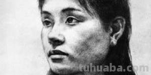 侧面速写女侧面速写女全身