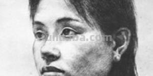 侧面速写女侧面速写女全身