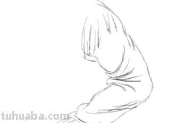 侧面女速写侧面女性速写