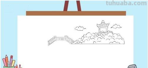 场景速写公园场景速写公园一角