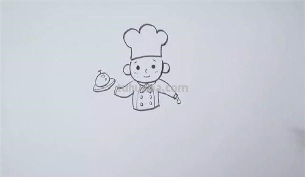 厨师的速写厨师速写临摹图片
