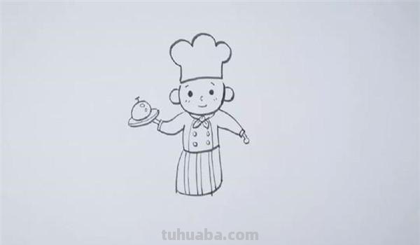 厨师的速写厨师速写临摹图片