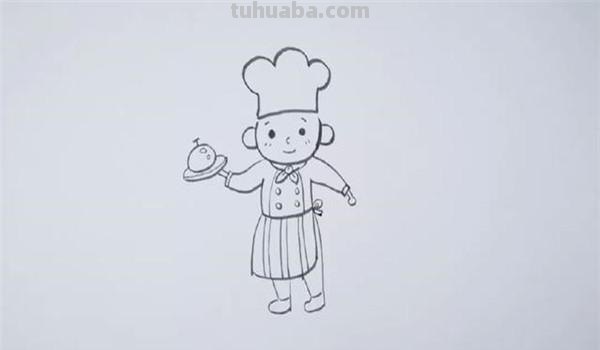 厨师的速写厨师速写临摹图片