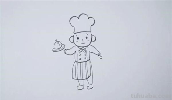 厨师的速写厨师速写临摹图片