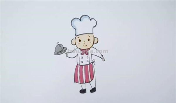 厨师的速写厨师速写临摹图片