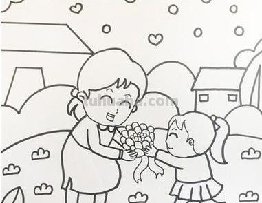 母亲节速写母亲节速写画 母亲节速写母亲节速写画