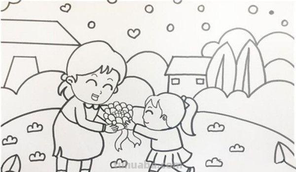 母亲节速写母亲节速写画 母亲节速写母亲节速写画