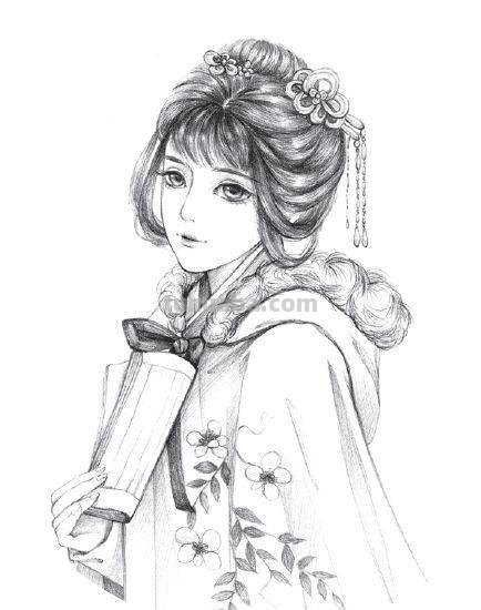 速写人物古风速写人物古风图片 线描