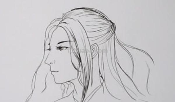 速写人物古风速写人物古风图片 线描