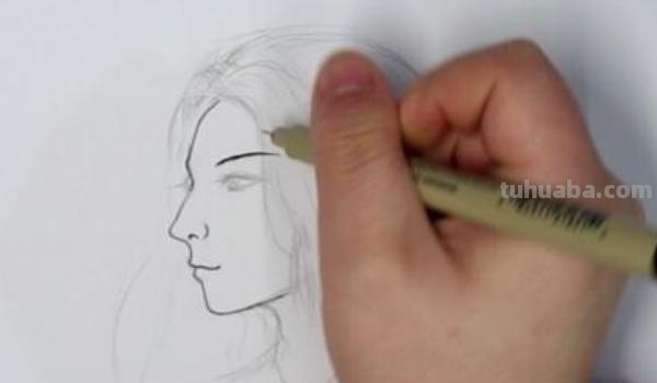 速写人物古风速写人物古风图片 线描