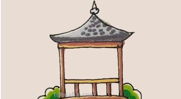 速写风景亭子速写风景亭子的画法