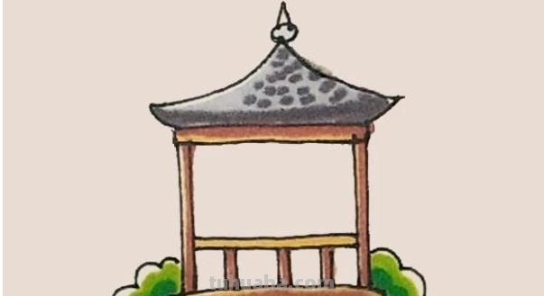 速写风景亭子速写风景亭子的画法